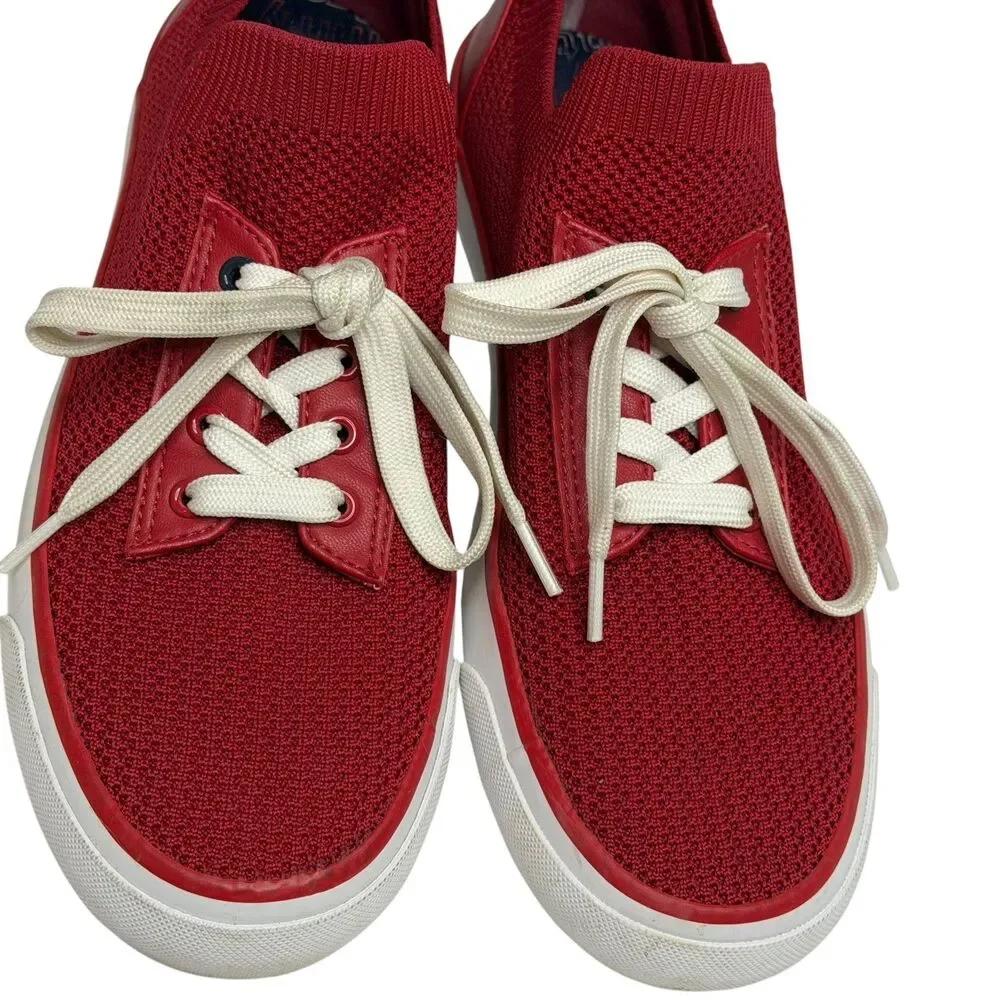 Tommy Hilfiger Gessie Sneaker Shoe Mesh Knit Slip On Women Red 7.5 - Picture 5 of 14